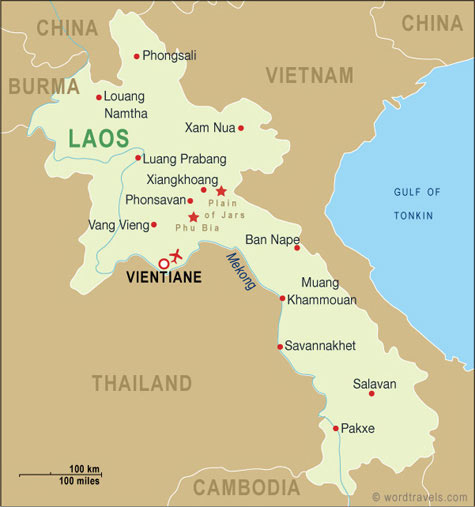 Laos map.