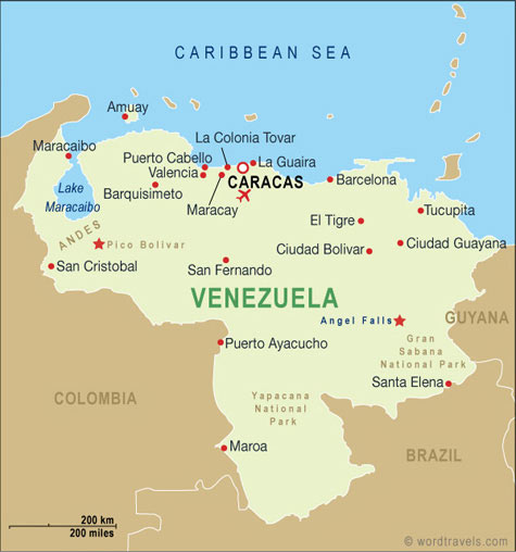 Venezuela map.