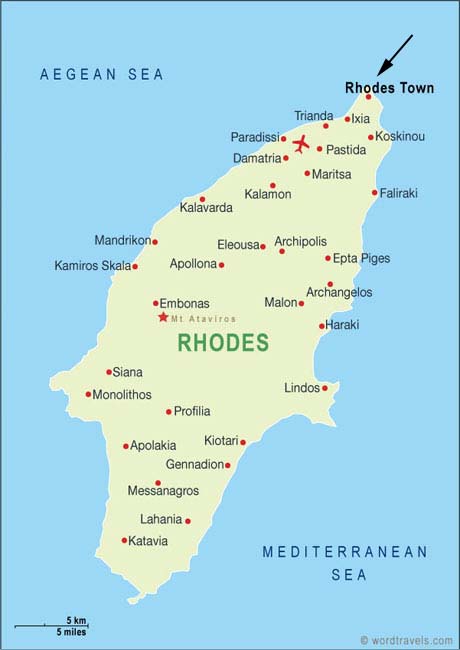 Rhodes Town Map