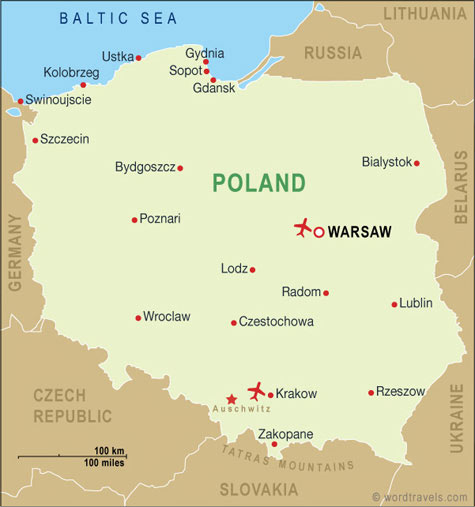 Poland Map Poland Travel Maps From Word Travels