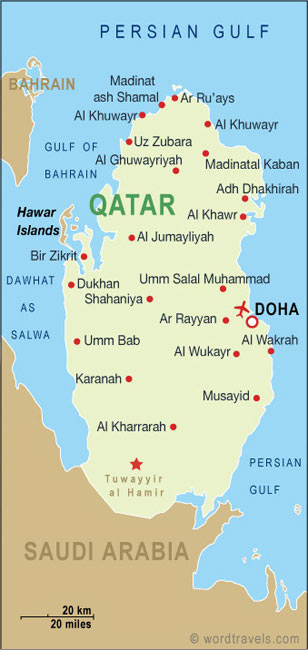 Political Map Of Qatar. Qatar Map - TrendMixer